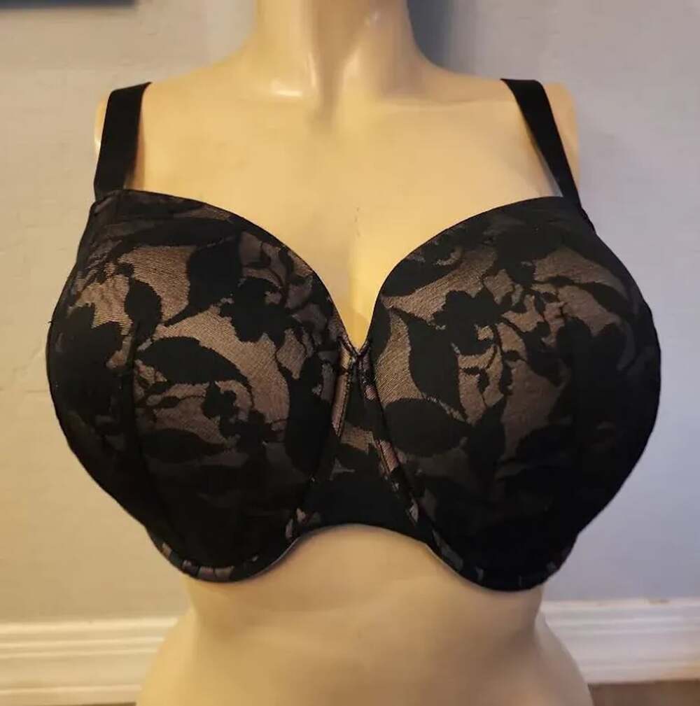 ThirdLove Foliage Demi Bra Size 36G Black Lace